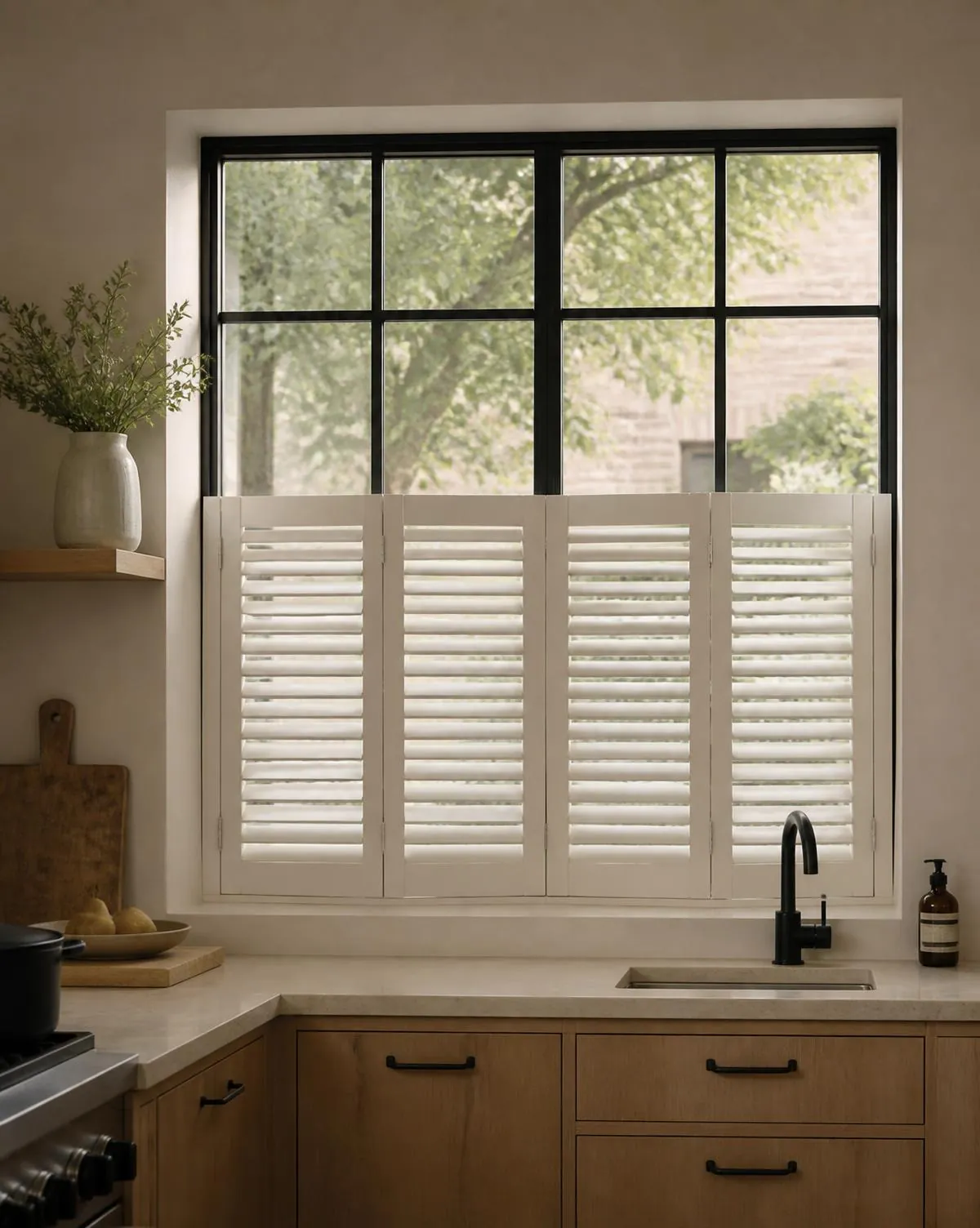 Café Style Shutters in a residential interior