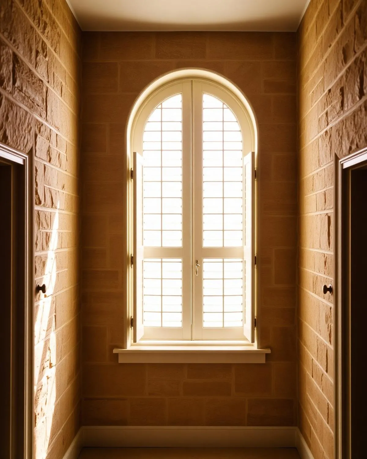 Shaped Shutters in a residential interior